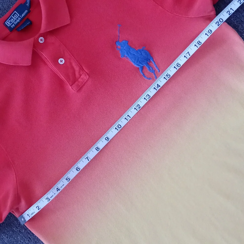🌞RARE Polo Ralph Lauren🌞 - Red-Orange-Yellow Ombre Big Pony S/S Polo
